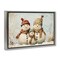 Stupell Industries Snowman Family Of Three Floating Frame, design by Petal Prints Design